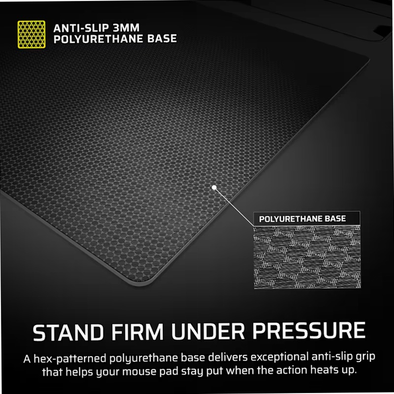 Mouse pad gaming MM Glass Large - Grigio