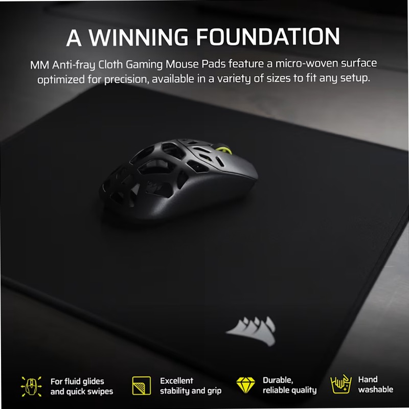 Mouse pad gaming CORSAIR MM - Medio, nero Tessuto