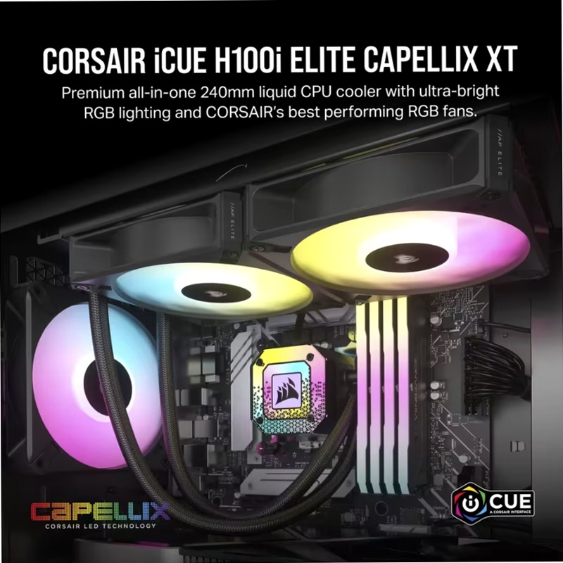 Dissipatore a Liquido iCUE H100i ELITE CAPELLIX XT
