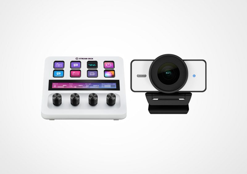 Facecam 4K (Bianco) e Stream Deck + Pacchetto
