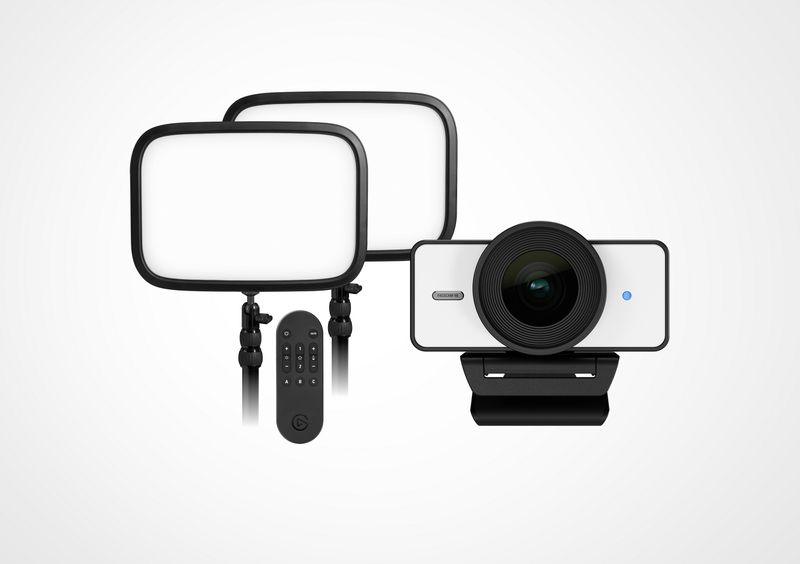 Facecam 4K (Bianco) e 2x Key Light Pacchetto