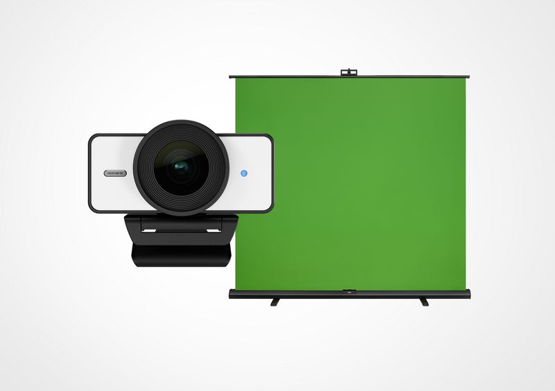 Facecam 4K (Bianco) e Green Screen XL Pacchetto