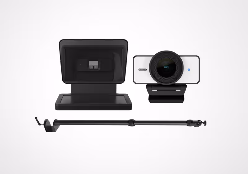 Facecam 4K (Bianco), Prompter e Master Mount L Pacchetto
