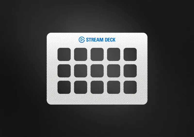 Faceplate Plain Grain Blue per Stream Deck