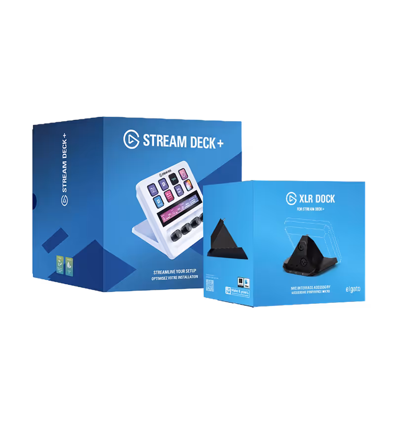 Stream Deck + (White) and XLR Dock MK.2 Bundle