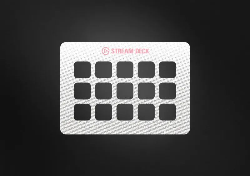 Faceplate Plain Grain Pink per Stream Deck