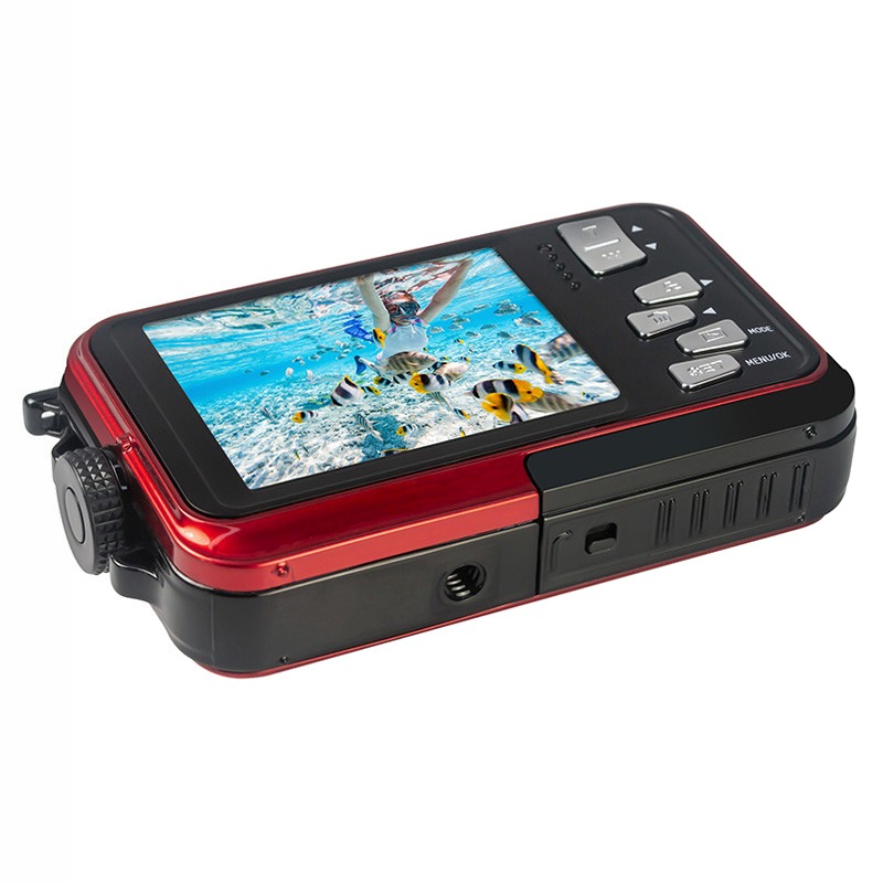 AgfaPhoto Realishot WP8000 Set Fotocamera Waterproof – 24MP, Full HD, 3 m impermeabile, 2 batterie e laccio galleggiante