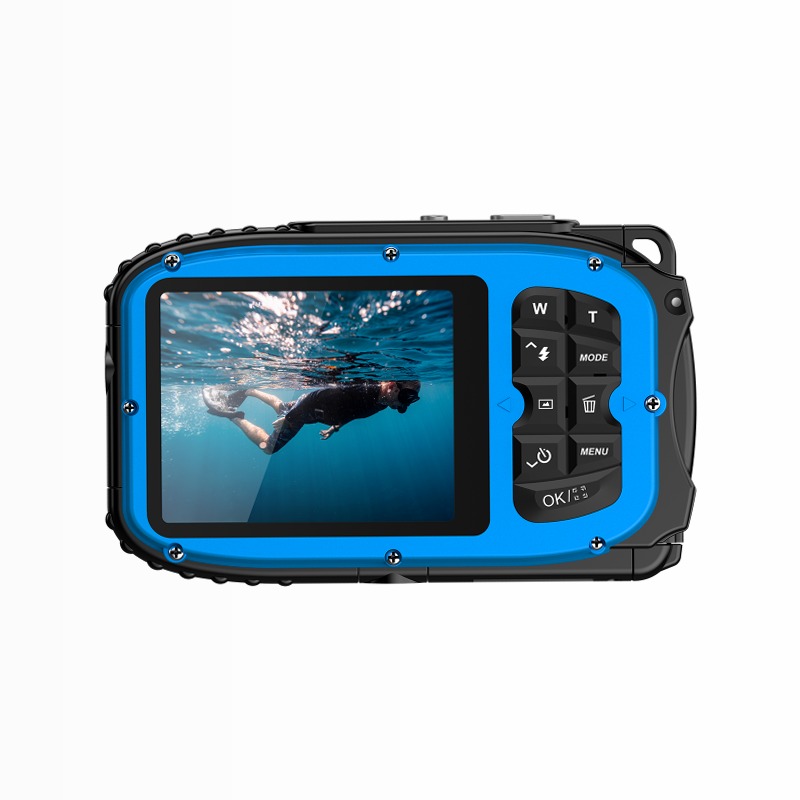 AgfaPhoto Realishot WP6000 – Fotocamera Waterproof 3m, 18MP CMOS, Video HD, Zoom Digitale 16x & Specchio Selfie Cromo