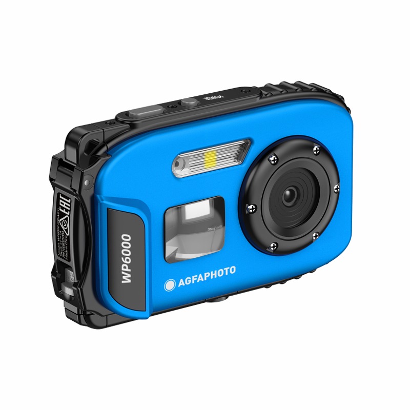 AgfaPhoto Realishot WP6000 – Fotocamera Waterproof 3m, 18MP CMOS, Video HD, Zoom Digitale 16x & Specchio Selfie Cromo