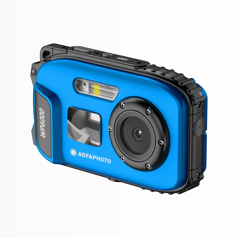 AgfaPhoto Realishot WP6000 – Fotocamera Waterproof 3m, 18MP CMOS, Video HD, Zoom Digitale 16x & Specchio Selfie Cromo