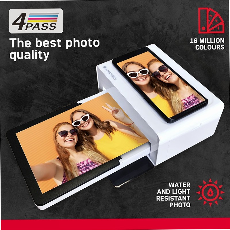 Stampante Fotografica Portatile AgfaPhoto Realipix MOMENTS - Bianco 10ppm