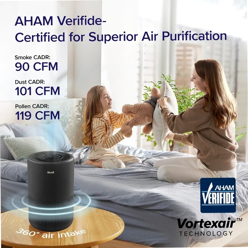 Levoit Core® 200S-P Black Smart Air Purifier