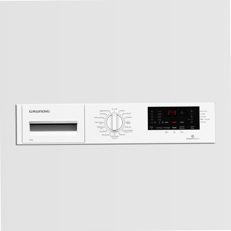 GWI3843WB - Lavatrici da Incasso Grundig 1400rpm 8kg Bianco