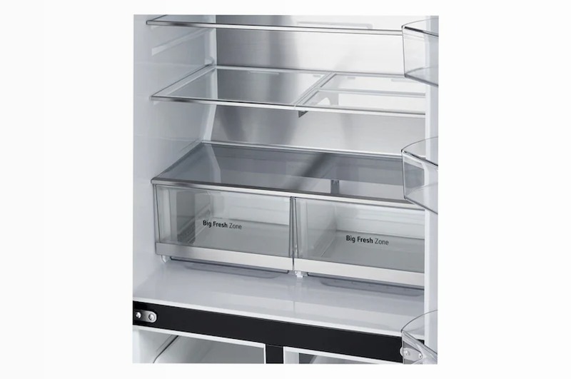 Frigorifero Multidoor Slim InstaView | Classe E, 508L | Wi-Fi, Dispenser UVnano con allaccio, Metal Fresh, No frost | Nero E 508lt