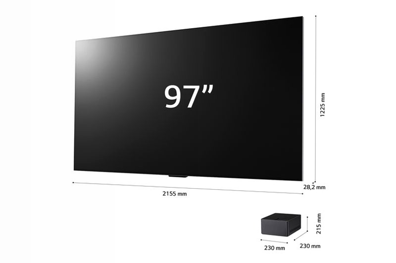 TV LG Signature OLED evo | Serie M3 97'' | Schermo wireless, Box Zero Connect, α9 Gen6, 60W, Smart TV WebOS 23