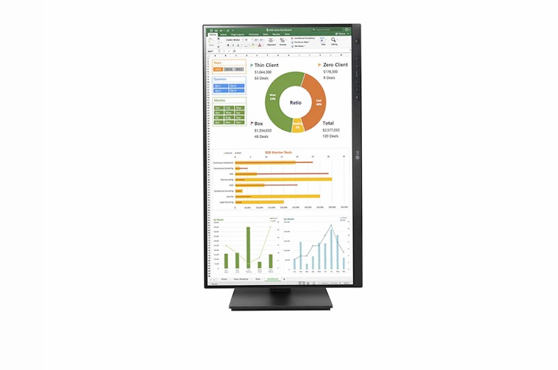 LG Monitor Professionale 24" Full HD con Speaker Integrati Nero IPS