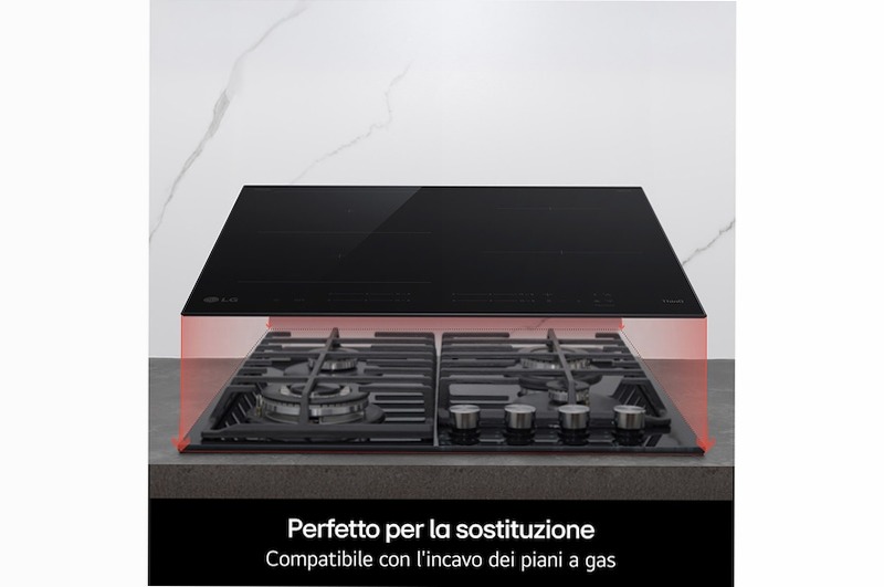 LG CI5Z3025BN Piano cottura induzione 80cm,7,4kW | LG Italia Nero 4