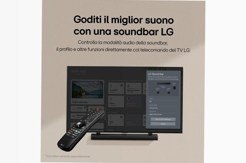 TV 98 pollici LG UHD AI UT91 Beige 98" HD