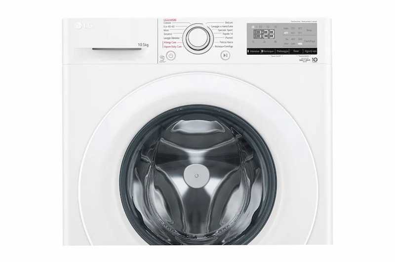 Lavatrice 10,5kg AI DD™ LG Serie V3 1400rpm Bianco