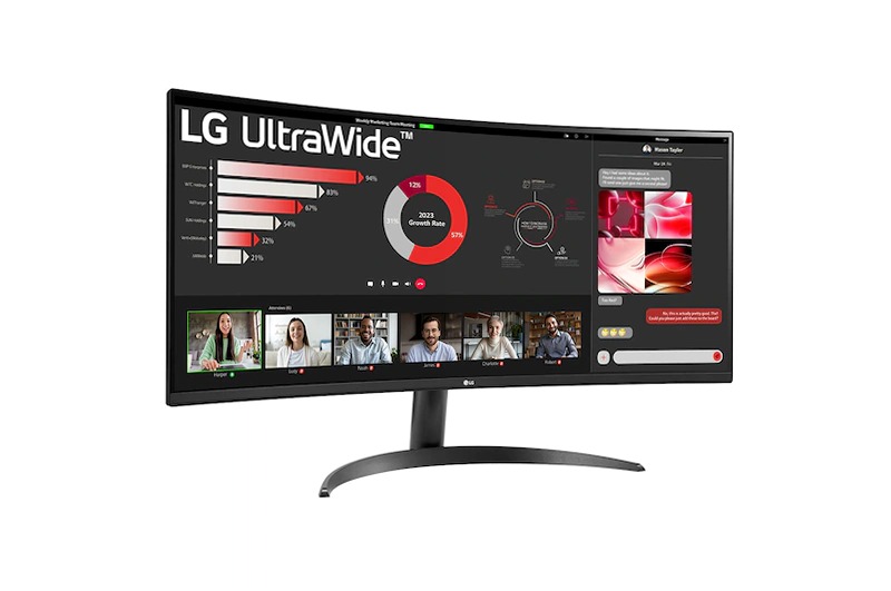 LG UltraWide 34WR50QC-B 34" Nero