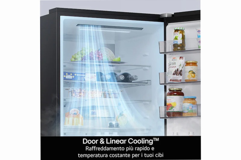 Frigorifero LG GBBW322CEV - Classe C Nero Combinato 465lt
