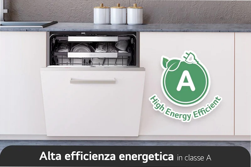 LG QuadWash DB976TKS - Lavastoviglie Classe A B 14 Incasso