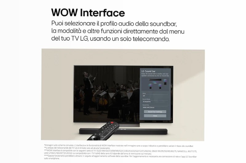 Soundbar Home Cinema LG S60TR con altoparlanti posteriori e suono surround a 5.1 canali | LG Italia 440w