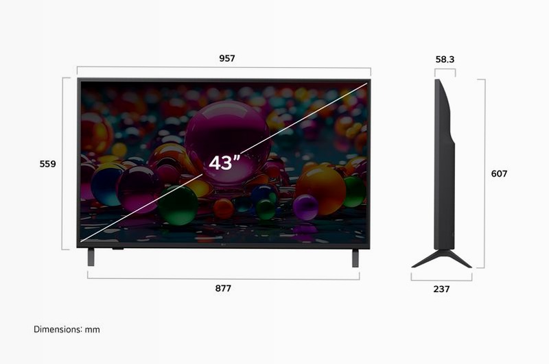 LG UA75 43 pollici UHD AI Smart TV Beige 43" 4K