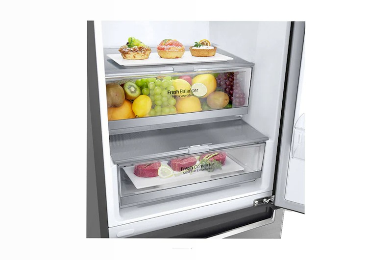 Frigorifero Combinato LG GBB72PZEFN Inox D