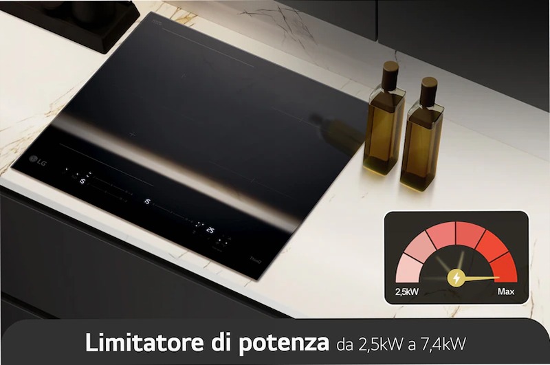 Piano cottura induzione LG CBIZ2432B Nero A