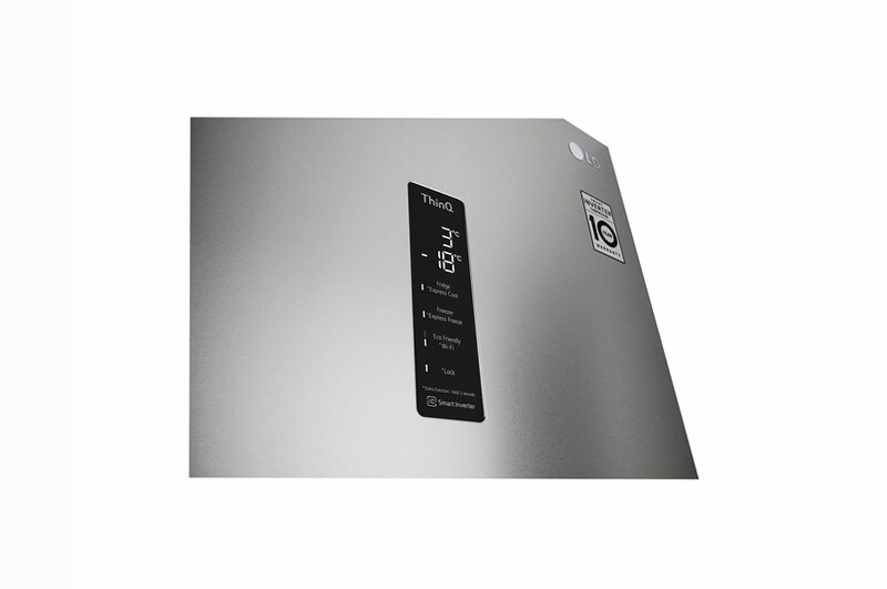 Frigorifero combinato | Classe D, 384L | Wi-Fi, Wine Rack, Door&Linear Cooling, Fresh Balancer&Converter, No frost | Acciaio D 384lt