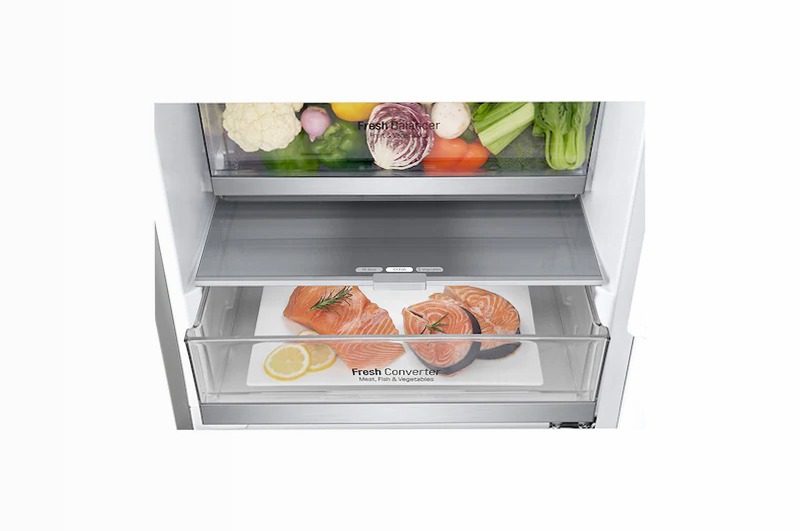 Frigorifero combinato | Classe D, 384L | Wi-Fi, Wine Rack, Door&Linear Cooling, Fresh Balancer&Converter, No frost | Acciaio D 384lt
