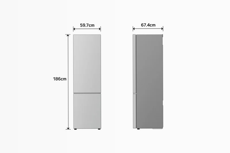 Frigorifero Fit & Max 60 cm LG GBBS312APY Argento Combinato