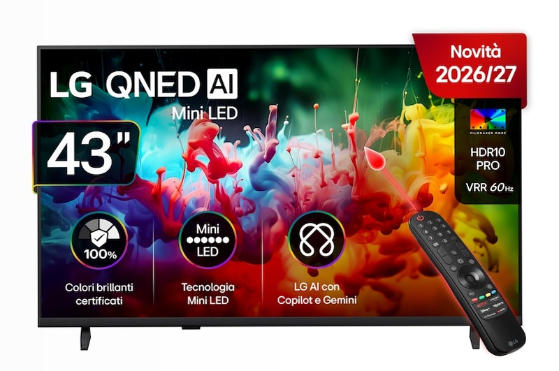 TV 43 pollici LG QNED AI MiniLED QNED70B 4K Smart TV 2026 - 43QNED70B6C | LG Italia 43" HD Mini-LED