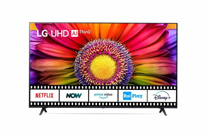 TV UHD | Serie UR80 50'' | 4K, α5 Gen6, HDR10, 20W, 3 HDMI, Game Optimizer, Wi-Fi 5, Smart TV WebOS 23 - 50UR80006LJ | LG Italia HD