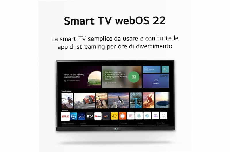 LG Full HD TV 27" Serie TQ615S Nero