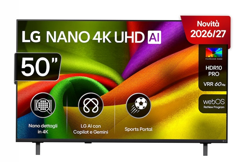 TV 50 pollici LG NANO 4K UHD AI NU85 4K Smart TV 2026 - | 50NU850B6LA.API | LG Italia