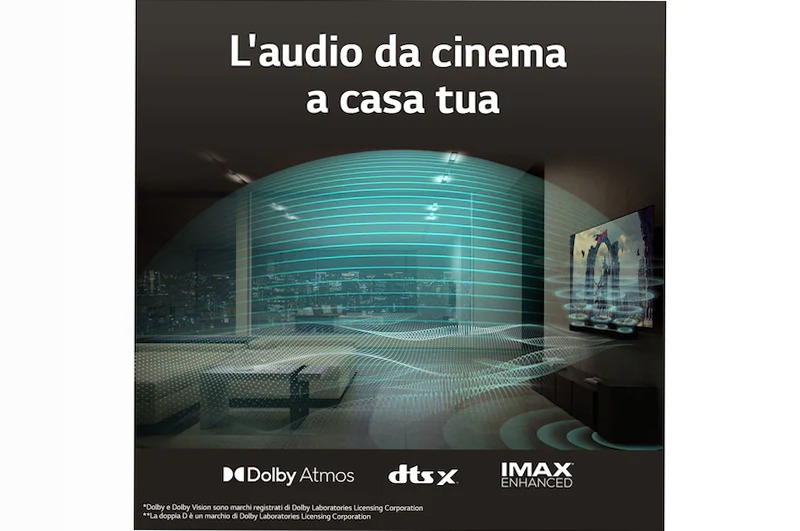 Soundbar SC9S | 3.1.3 canali, 400W | Triplo speaker up-firing, Staffe per OLED C2 e C3, Meridian, Dolby Atmos, Wi-Fi - SC9S | LG Italia 3.1