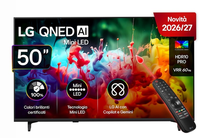 TV 50 pollici LG QNED AI MiniLED QNED70B 4K Smart TV 2026 - 50QNED70B6C | LG Italia 50" HD Mini-LED