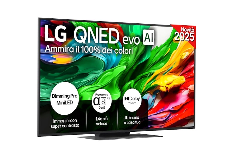 TV 55 pollici LG QNED evo AI QNED86 MiniLED 4K Smart TV 2025 - 55QNED86A6A | LG Italia 55" HD Mini-LED