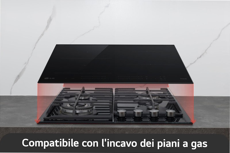 Piano Cottura a Induzione 60cm 4 zone | CBIZ2435B | LG Italia Nero