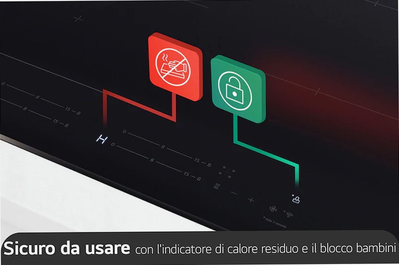 Piano Cottura a Induzione 60cm 4 zone | CBIZ2435B | LG Italia Nero