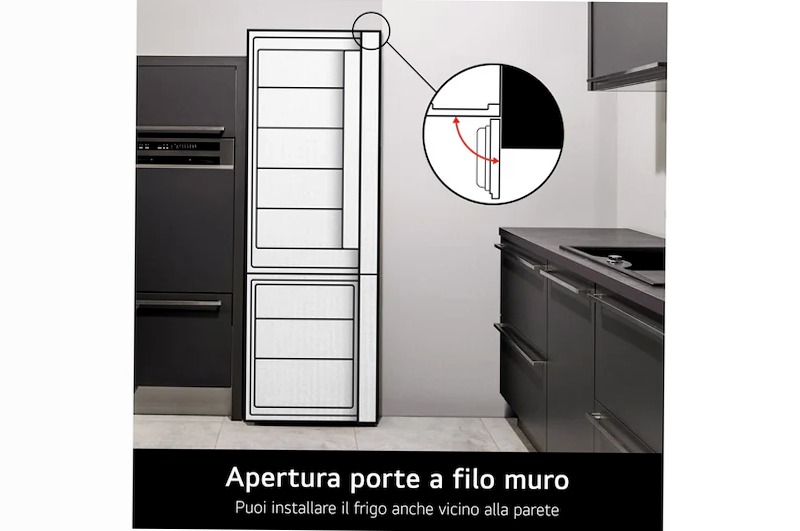 Frigorifero LG GBV3100DPY Classe D Argento Combinato 344lt