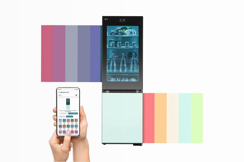 Frigorifero LG GBG719MDNN InstaView con MoodUP Bianco D Combinato 352lt