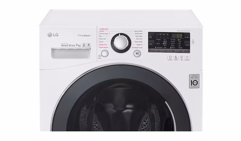 LG Lavatrice Slim TurboWash™ 7 Kg Oblò Silver 7kg Argento