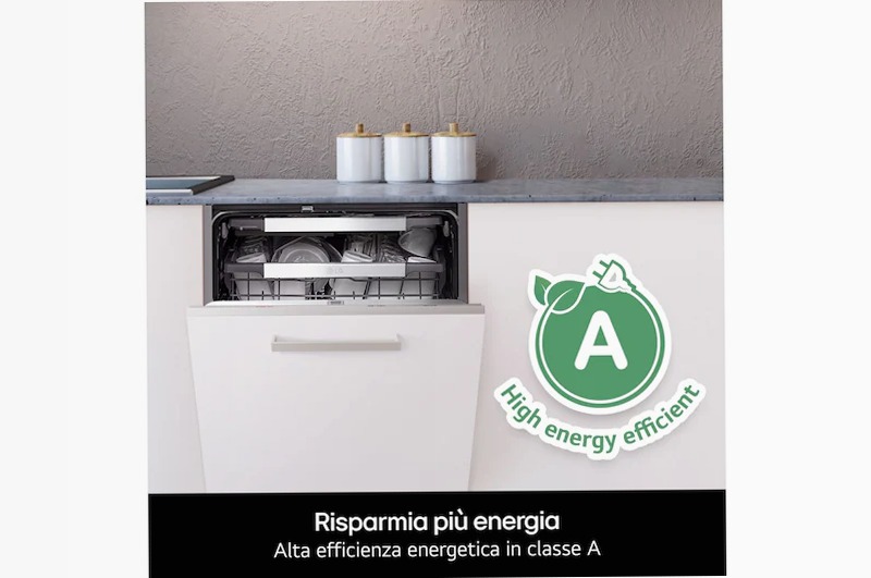 LG QuadWash DB375TXSW - Lavastoviglie Classe A Incasso