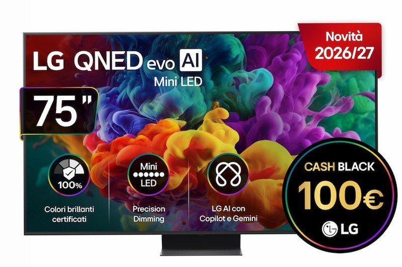 TV 75 pollici LG QNED evo AI Mini LED QNED87B 4K Smart TV 2026 - 75QNED87B6A | LG Italia 75" HD