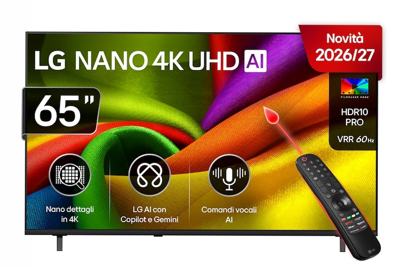 TV 65 pollici LG NANO 4K UHD AI NU90 4K Smart TV 2026 | 65NU900B6LA | LG Italia