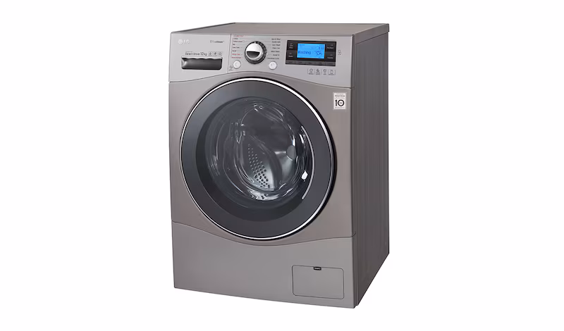 LG Lavatrice TurboWash™ 12 Kg - Lavaggio a vapore Oblò Cromato 1400rpm 12kg Acciaio