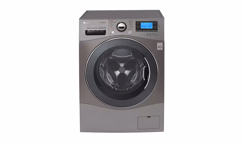 LG Lavatrice TurboWash™ 12 Kg - Lavaggio a vapore Oblò Cromato 1400rpm 12kg Acciaio